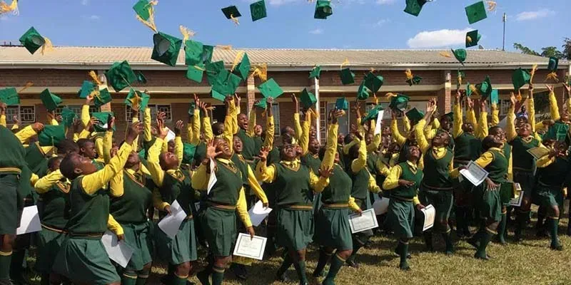 Students at the Atsikana Pa Ulendo girls' school in Malawi